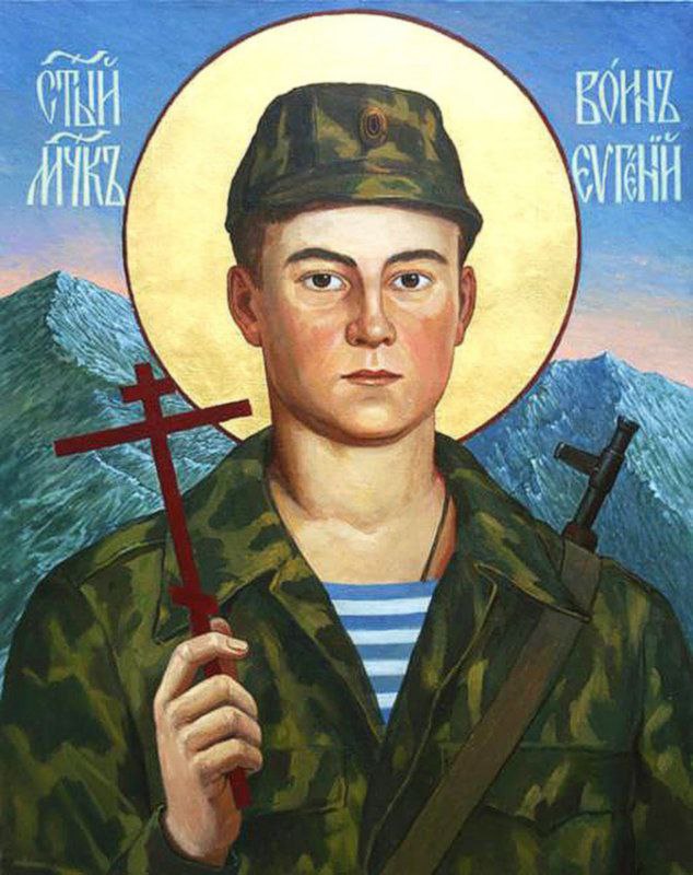 23 мая 96-го года за отказ сменить веру погиб Евгений Родионов, герой России